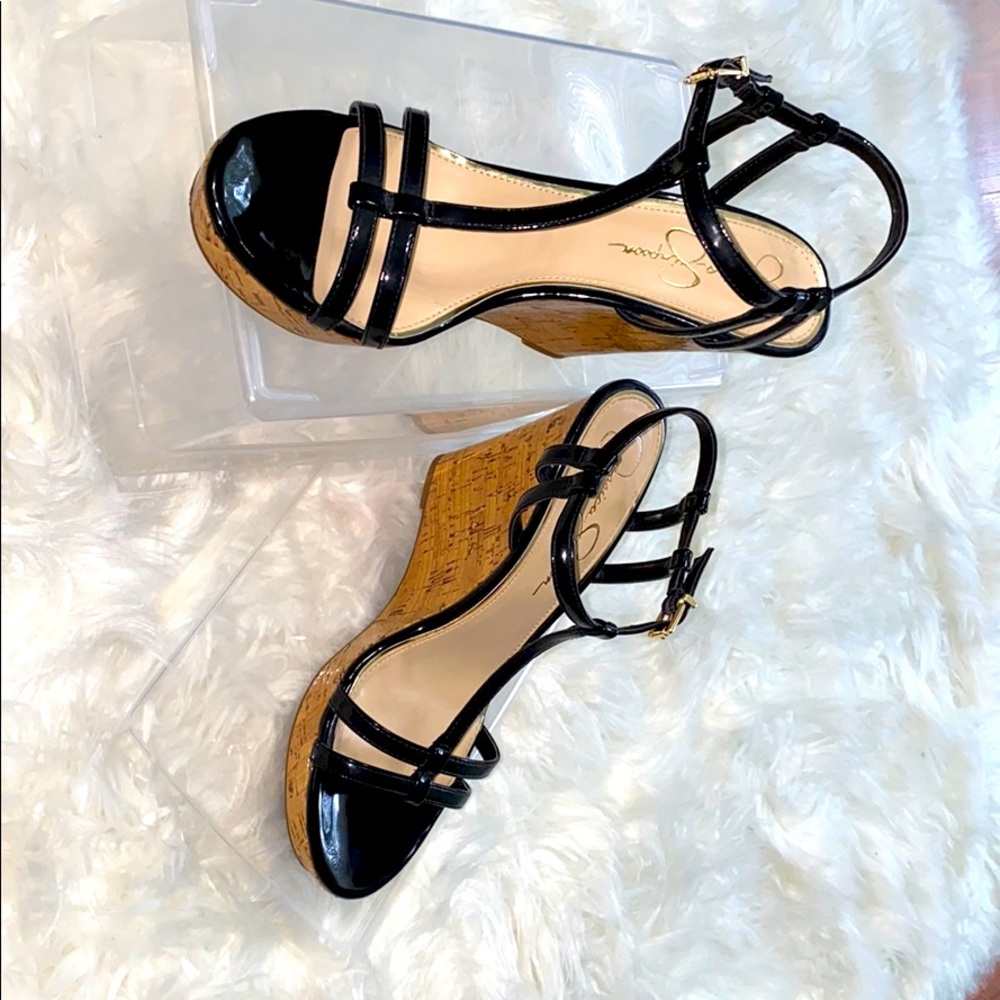 Jessica Simpson - Black Sandal Wedges